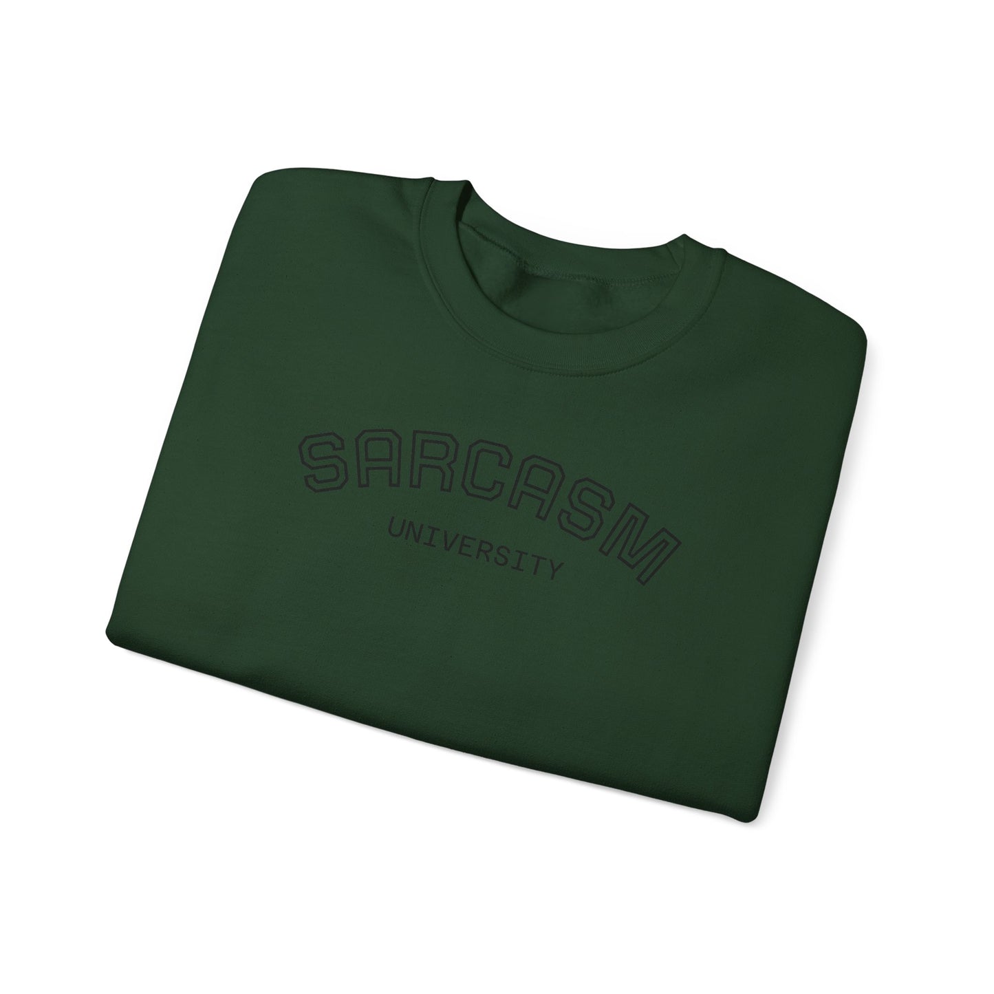 Sarcasm University Crewneck Sweatshirt, Funny Gift for College Students, Unisex Pullover, Casual Wear, Cozy Sweatshirt, Humor Apparel