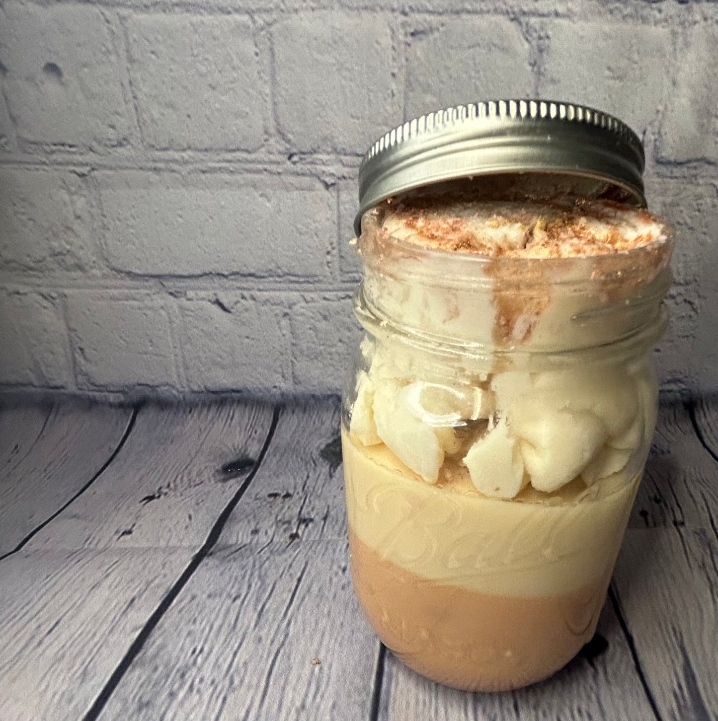 Focus Mason jar candle with whipped topping
