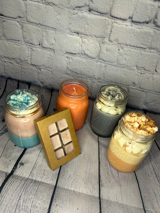 Focus Mason jar candle with whipped topping