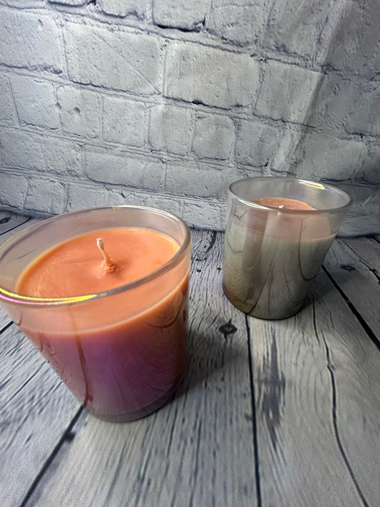 Iridescent espresso candle